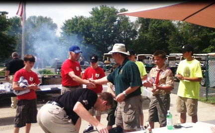 1 Jeff Leonard  Scout organizer  giving out scout golf awards